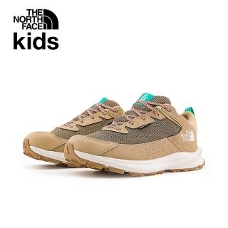 【The North Face 官方旗艦】北面兒童卡其色DryVent防水透氣舒適耐穿休閒徒步鞋｜5LXGV7O