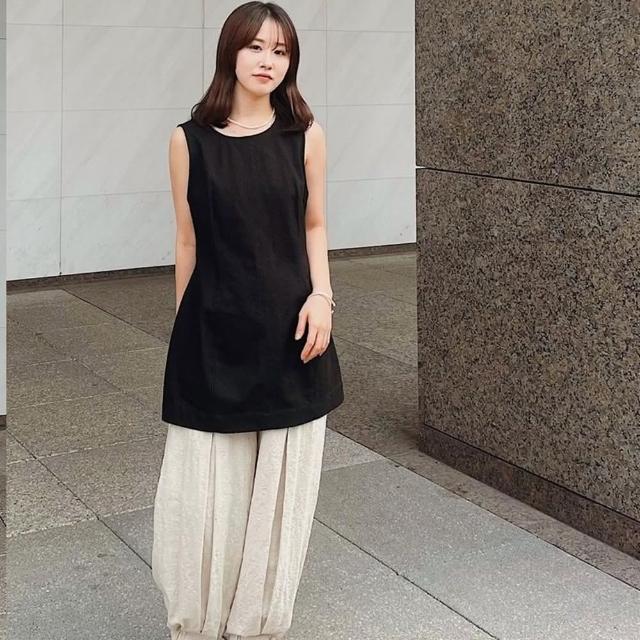 【巴黎精品】現貨+預購 背心無袖上衣(棉質寬鬆露背休閒女裝2色a1fu23)