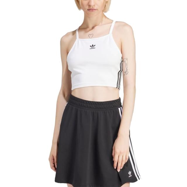 【adidas 愛迪達】3 S CROP TOP 運動背心 女 - IN8377