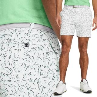 【UNDER ARMOUR】UA 男 Iso-Chill 印花高爾夫短褲 運動短褲 1385902-100(白色)