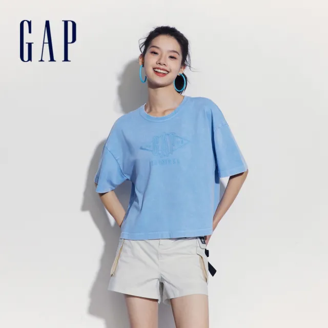 【GAP】男女裝 Logo圓領短袖T恤/POLO衫-多款任選(463153&465627&465661&465909)