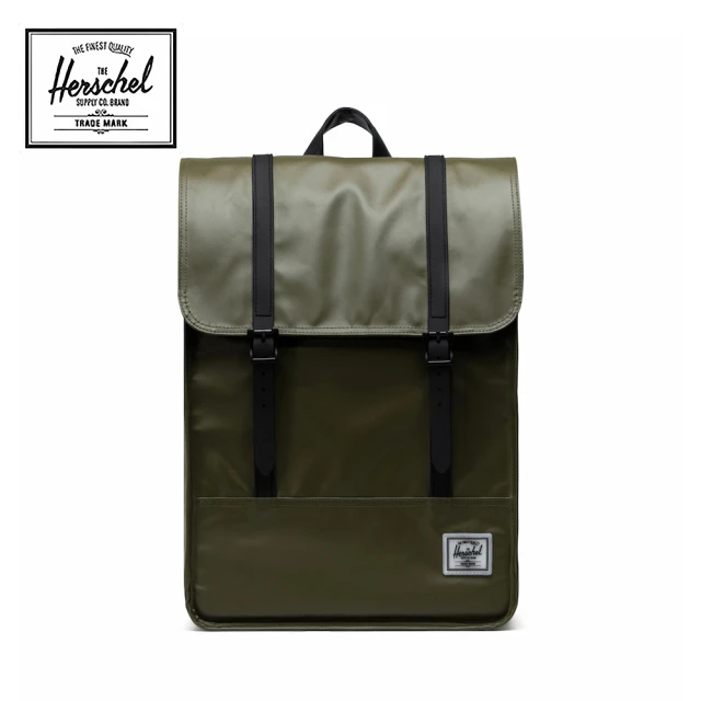 Herschel 官方直營 後背包 15吋筆電包 書包 拉鍊 防潑水 17.5L Survey II 綠