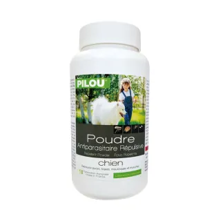 【Pilou 法國皮樂】非藥用防蚤蝨除臭乾洗粉-犬用150g(狗用防蚤蝨 除臭 派卡瑞丁)
