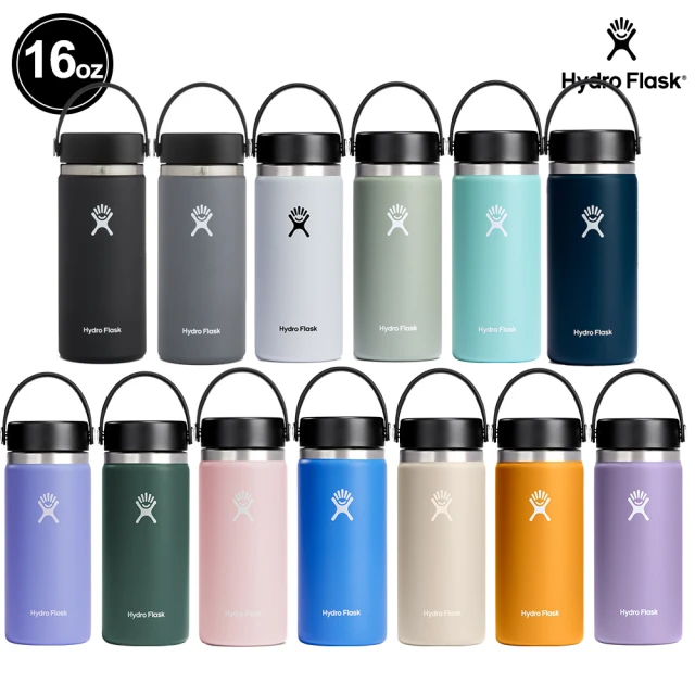 Hydro Flask 16oz/473ml 寬口 提環 保冰 保溫瓶 多色可選(超強保冰 方便攜帶 無毒 重視食安)