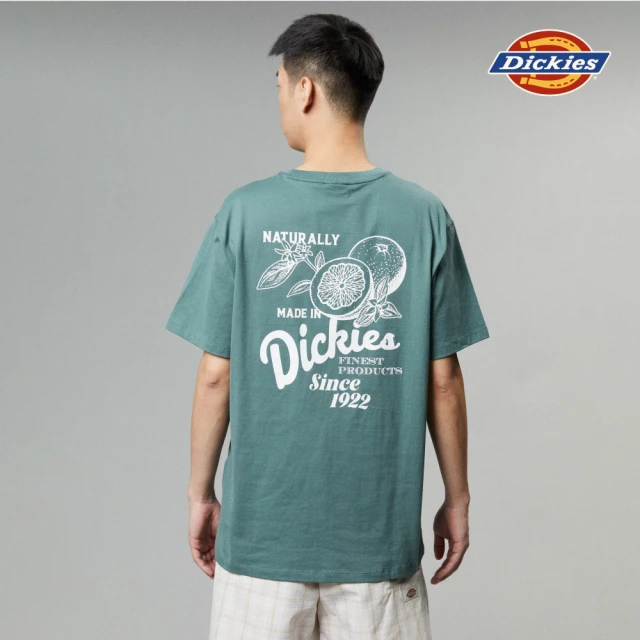 Dickies 男女款摩卡棕純棉胸前撞色Logo圖案印花短袖