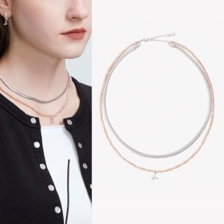 【agnes b.】bijoux Mini Pearl系列純銀珍珠項鍊(銀色)