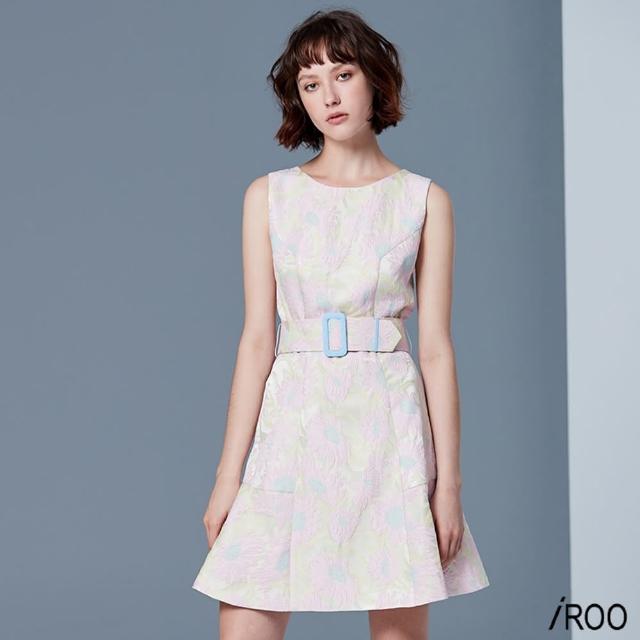 【iROO】花卉華麗造型洋裝