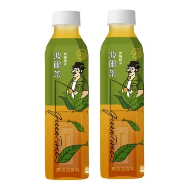 【金車/伯朗】波爾茶-無糖綠茶580mlx2箱(共48入)