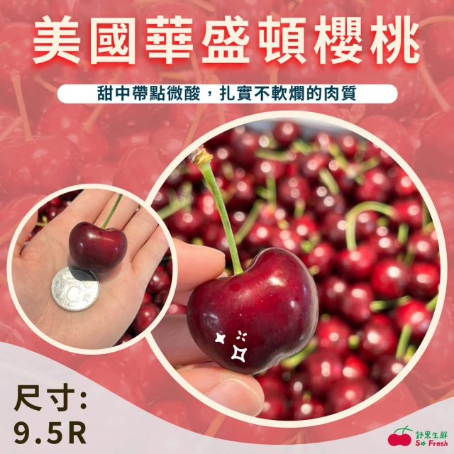 WANG 蔬果 美國CMI櫻桃9.5R櫻桃5kgx1箱(原裝