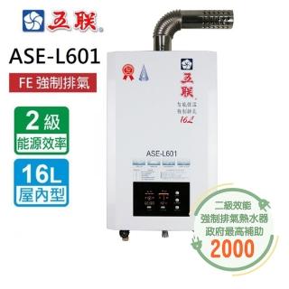 【五聯】智慧恆溫 FE式強制排氣熱水器 16公升(ASE-L601 NG1/FE式 基本安裝)
