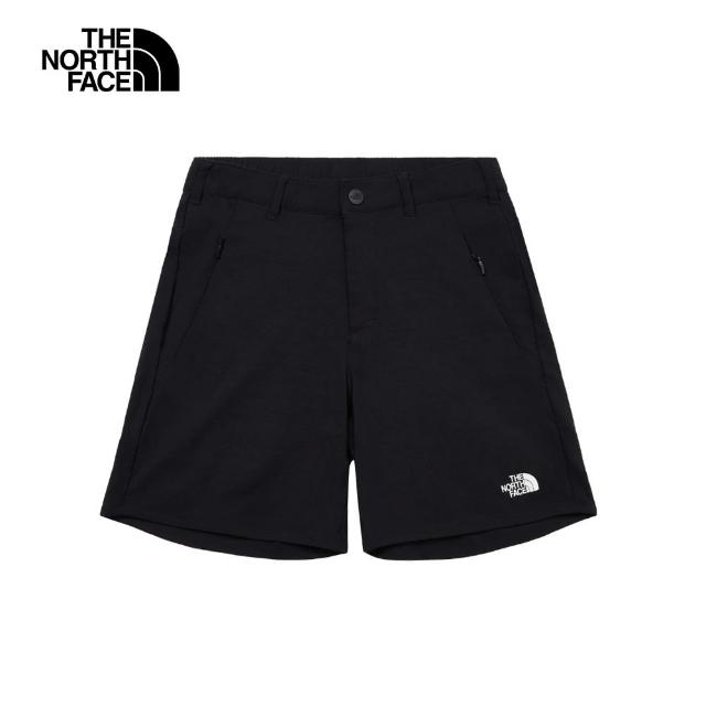 【The North Face 官方旗艦】北面女款黑色吸濕排汗休閒短褲｜8AVGJK3