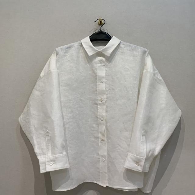 【巴黎精品】現貨+預購 襯衫長袖上衣(復古簡約亞麻寬鬆女裝a1er2)