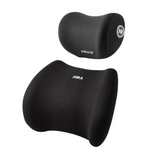 【May Shop】車露族頭枕記憶棉腰靠四季通用車用護頸枕汽車靠枕靠墊(靠枕 腰靠整組)