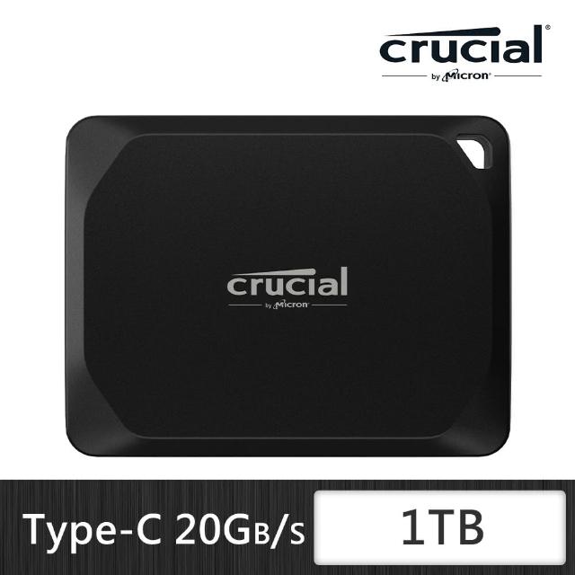 【Crucial 美光】X10 Pro 1TB Type-C USB 3.2 Gen 2x2 外接式ssd固態硬碟(CT1000X10PROSSD9)