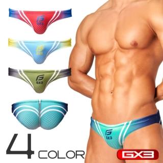 【GX3】日本GX3 GRADATION 漸層多彩比基尼三角泳褲 競速型運動泳褲 流線型設計 1入 K2101