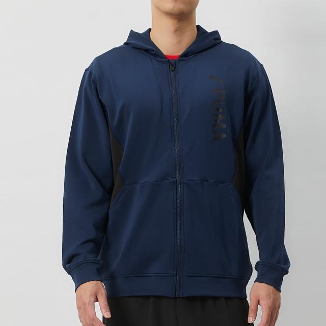 【PUMA】Fit Double Knit 男款 深藍色 歐規 訓練 運動 休閒 連帽 外套 52388514