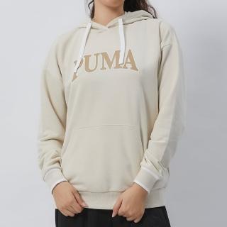 【PUMA】Squad 基本系列 女款 米白色 歐規 長厚 連帽T 上衣 長袖 67789987