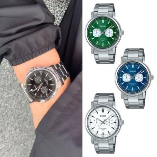 【CASIO 卡西歐】精緻撞色設計指針錶(MTP-E335D)