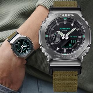 【CASIO 卡西歐】G-SHOCK 八角錶殼 粗曠時尚 多功能雙顯腕錶 母親節 禮物 推薦(GM-2100CB-3A)