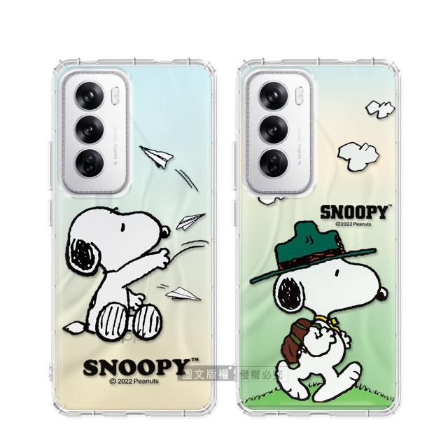 【SNOOPY 史努比】OPPO Reno12 漸層彩繪空壓手機殼