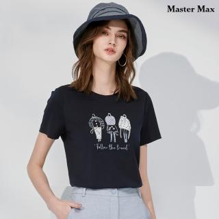 【Master Max】彈性佳可愛娃娃圖短袖上衣(8417053)