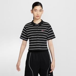 【NIKE 耐吉】上衣 女款 短袖上衣 運動 POLO衫 AS W NSW SS POLO TOP GCEL 黑 HM4649-010