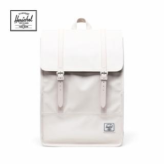 【Herschel】官方直營 後背包 15吋筆電包 書包 拉鍊 防潑水 17.5L Survey II 白(10999-06108-OS)