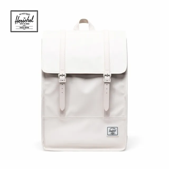 【Herschel】官方直營 後背包 15吋筆電包 書包 拉鍊 防潑水 17.5L Survey II 白(雙11限定 1111 10