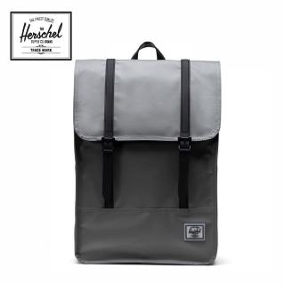 【Herschel】官方直營 後背包 15吋筆電包 書包 拉鍊 防潑水 17.5L Survey II 灰(10999-05643-OS)