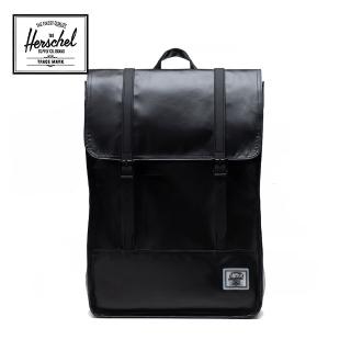 【Herschel】官方直營 後背包 15吋筆電包 書包 拉鍊 防潑水 17.5L Survey II 黑(10999-00001-OS)