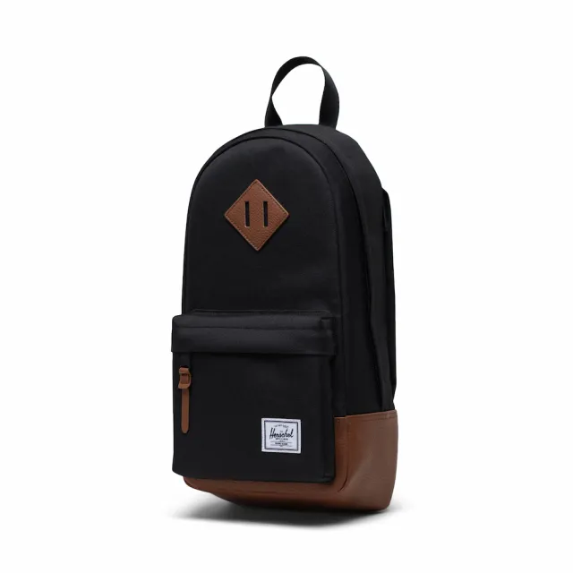 【Herschel】官方直營 HERITAGE 8L 胸背 單肩包 斜背包(黑)
