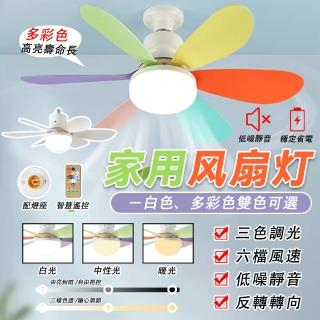 【LADUTA 拉布塔】兒童風扇燈 家用風扇燈 DC吊扇 遙控吊扇燈(電風扇 循環扇 吸頂燈)