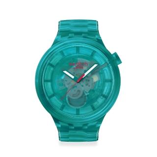 【SWATCH】BIG BOLD 系列手錶 TURQUOISE JOY 綠色 男錶 女錶 手錶 瑞士錶 錶(47mm)