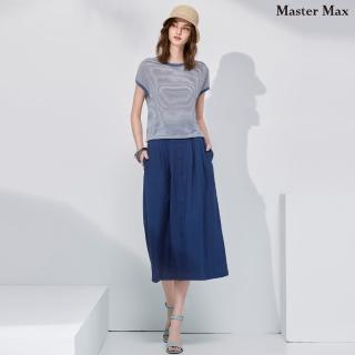 【Master Max】鬆緊腰頭假排釦設計休閒裙(8412004)