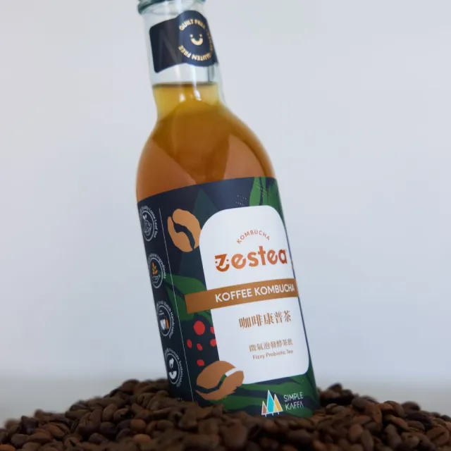 【Zestea Kombucha】X 興波咖啡 咖啡康普茶 300ML*12瓶(與世界冠軍聯手打造全新咖啡體驗、5億益生菌)