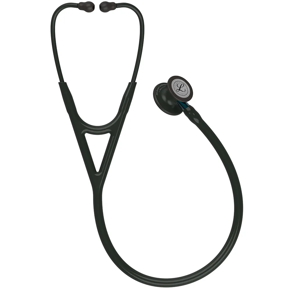 【3M】Littmann 心臟科第四代 6201 尊爵黑色管/隱士黑聽頭/藍色金屬杆(聽診器權威 全球醫界好評與肯定)