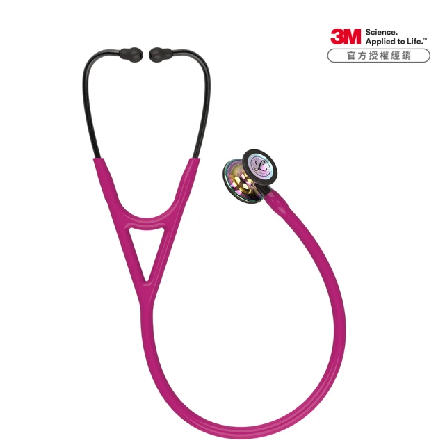 3M Littmann 心臟科第四代 6241 冰莓紅管/高光炫彩聽頭/煙燻黑金屬杆(聽診器權威 全球醫界好評與肯定)