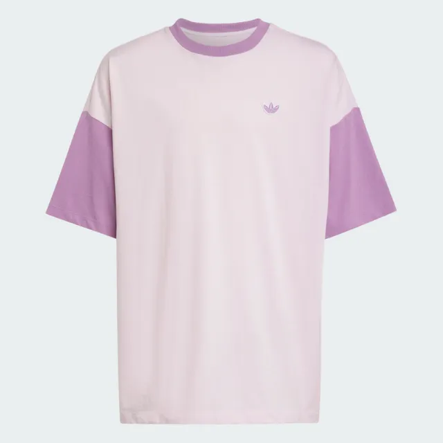 【adidas 愛迪達】上衣 大童 男童 女童 短袖上衣 運動 三葉草 GFX TEE 粉紫 JN4673