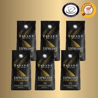 【義大利PARANA】金牌獎濃縮咖啡豆6袋(Q3新鮮進口 1000g/袋;金牌獎、中烘焙、精品豆、榛果、可可)
