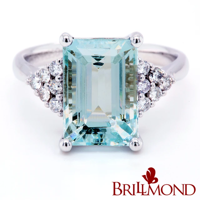 BRILLMOND JEWELRY 4.6克拉天然海藍寶 PT950鉑金 鑽戒(4.6克拉主石+PT950鉑金台)