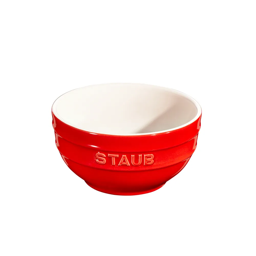 【法國Staub】圓形陶瓷餐碗14cm-櫻桃紅/0.7L(德國雙人牌集團官方直營)