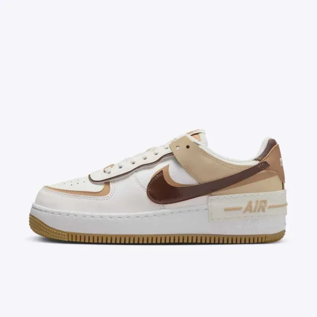 【NIKE 耐吉】W AF1 Shadow 女 休閒鞋 經典 復古 厚底 緩震 舒適 低筒 焦糖棕(DZ1847-106)