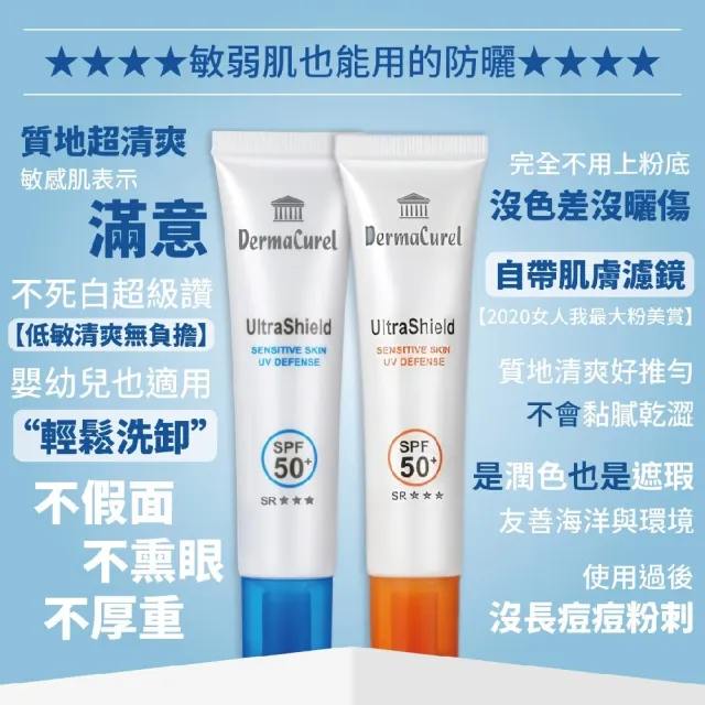 【Dermacurel 德美凱】保濕無瑕防曬乳SPF50+ 40mlX4(物理性防曬、粉膚潤色)