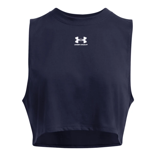 UNDER ARMOUR UA 女 Logo 短背心_1386843-410(藍色)