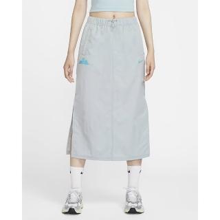 【NIKE 耐吉】短裙 半身裙 運動 休閒 女 AS W NSW ESSNTL WVN SKIRT GCEL 浮石灰(HM4623046)