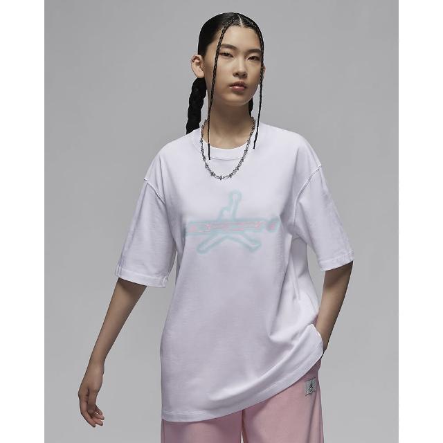 【NIKE 耐吉】短袖上衣  運動 休閒  女 AS W J ESSEN SS TEE FF GCEL Jordan 喬丹 白色(HM4904100)