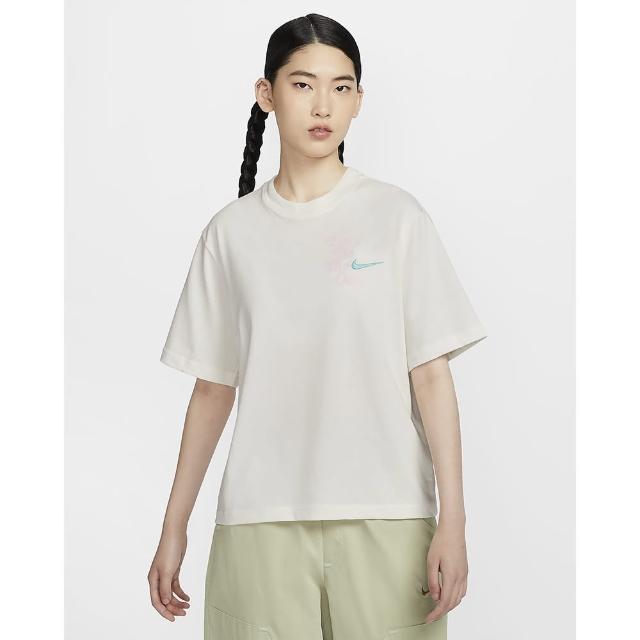 【NIKE 耐吉】短袖上衣  運動 休閒  女 AS W NSW SS TEE BOXY GCEL 帆白(HM4581133)