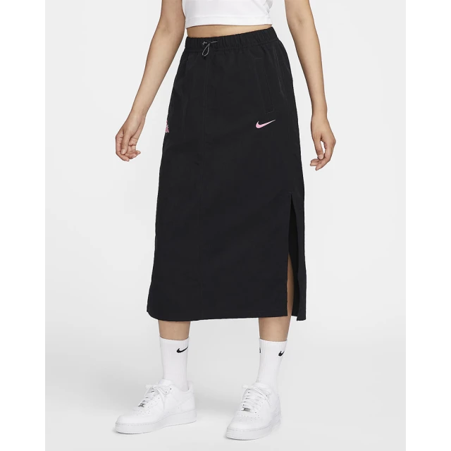 NIKE 耐吉 短裙 半身裙 運動 休閒 女 AS W NSW ESSNTL WVN SKIRT GCEL 黑色(HM4623010)