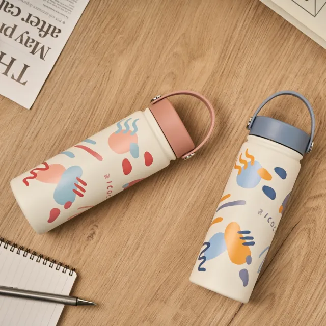 【RICO 瑞可】RICOCAFE 陶瓷塗層 當代經典 陶喜杯 550ml(台灣插畫家M.Durden聯名限定)