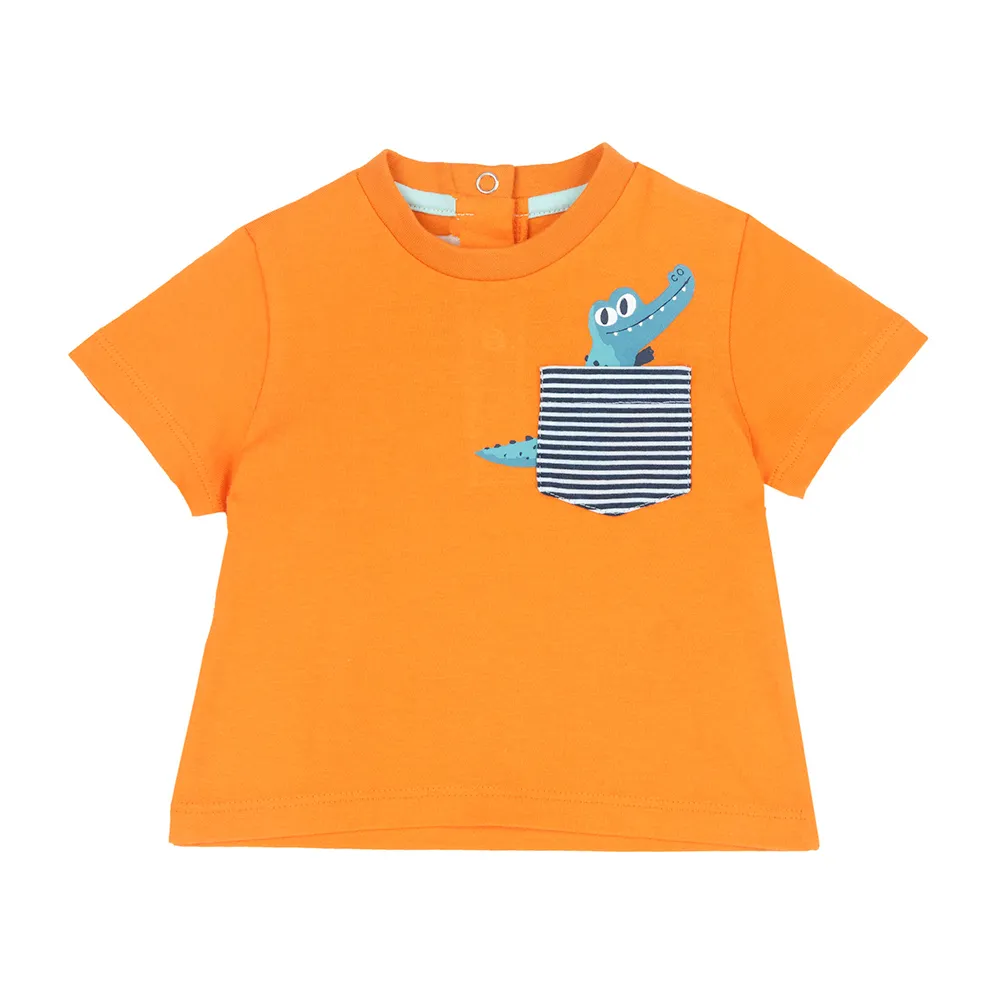 【Chicco】24SS童裝-海灘衝浪-口袋鱷魚短袖上衣